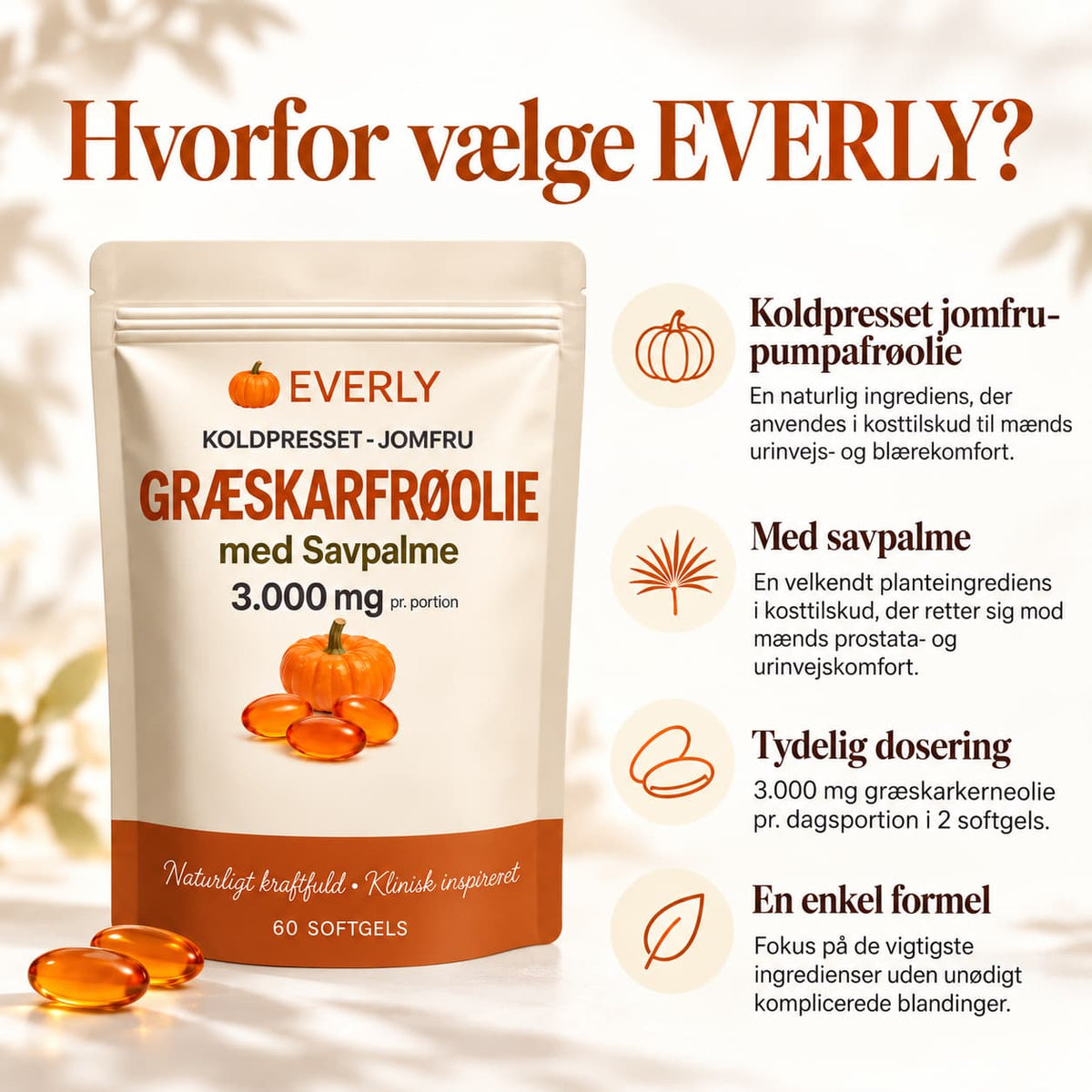EVERLY – Græskarfrøolie med Savpalme