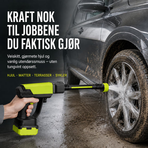 Batteridrevet høytrykksspylersett