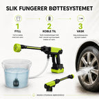 Batteridrevet høytrykksspylersett